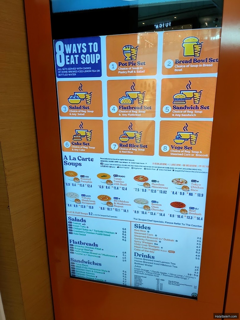 The Soup Spoon - menu