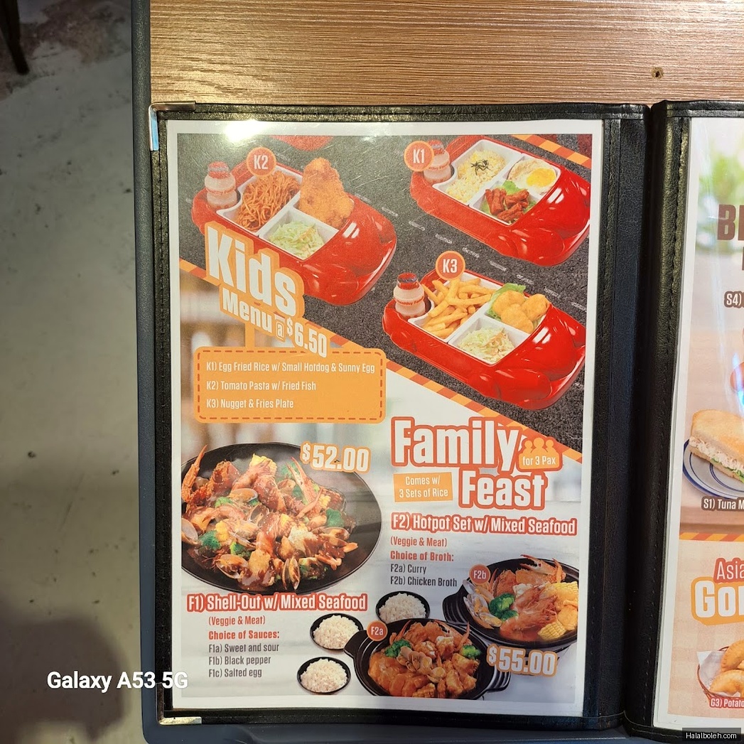 Mana Lagi at Hougang Green Shopping Mall - Menu