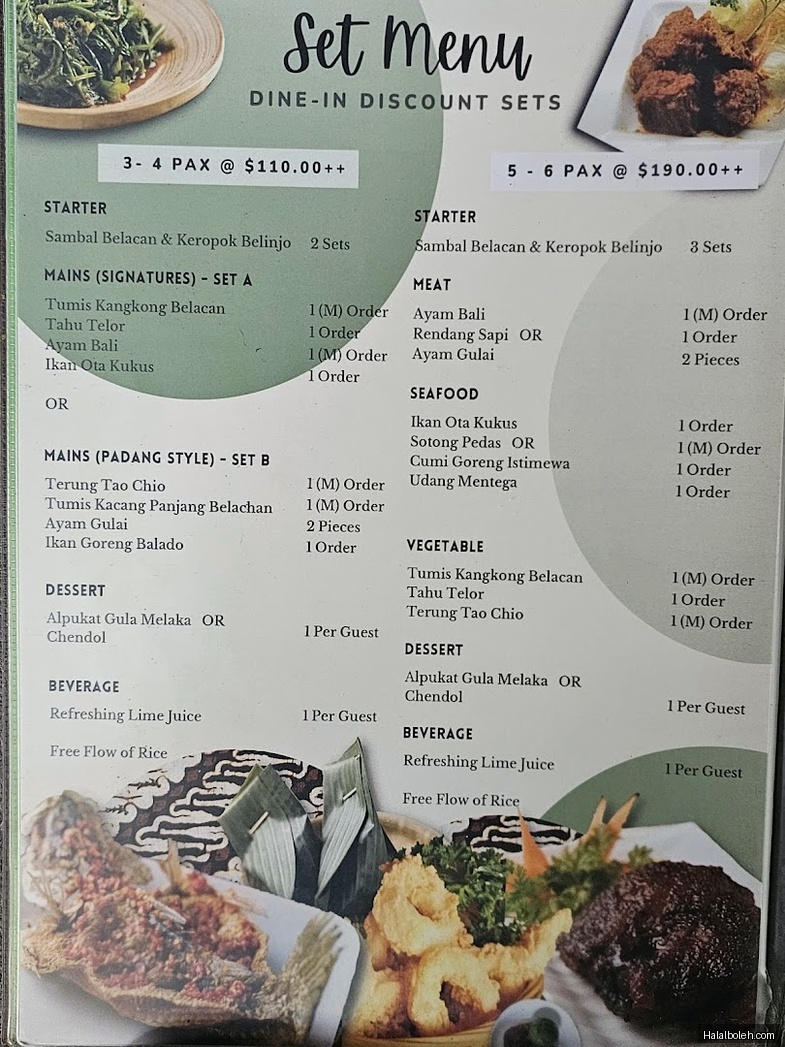 Pagi Sore Indonesian Restaurant - menu