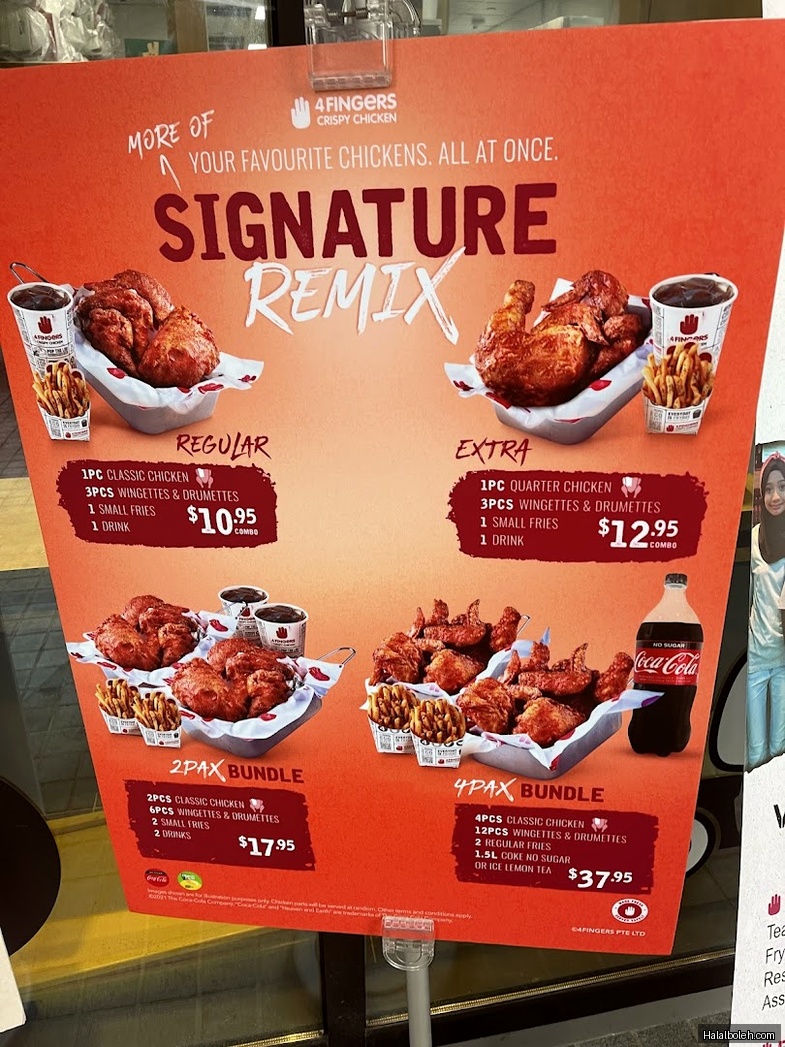 4 Fingers Crispy Chicken - menu