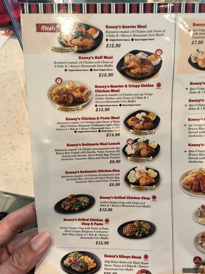 Kenny Rogers Roasters - menu