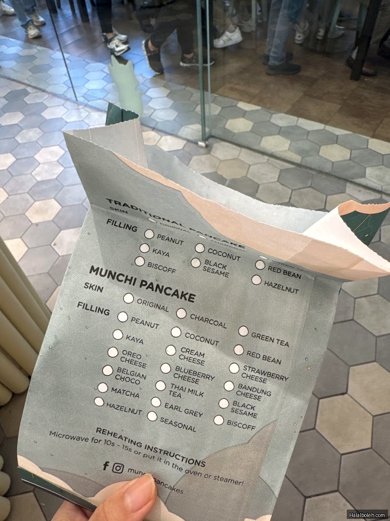 Munchi Pancakes - menu