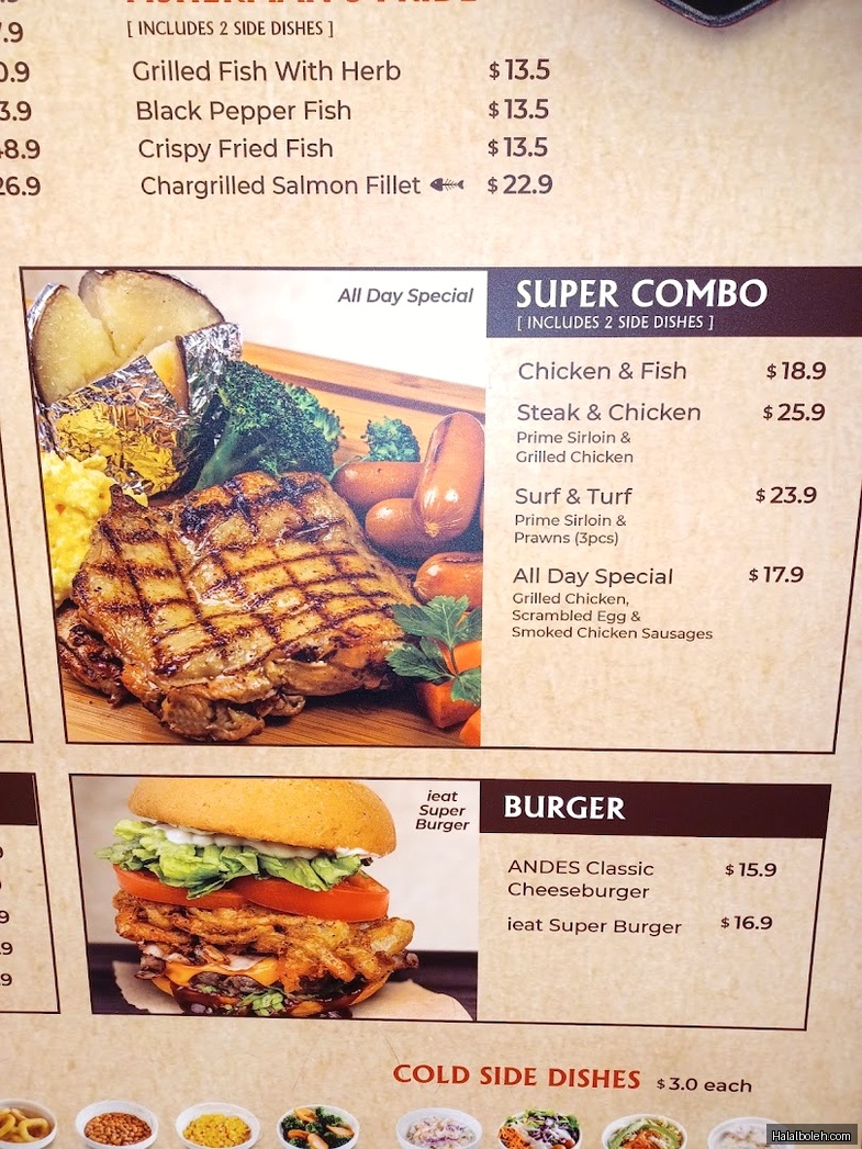 Andes by Astons - menu