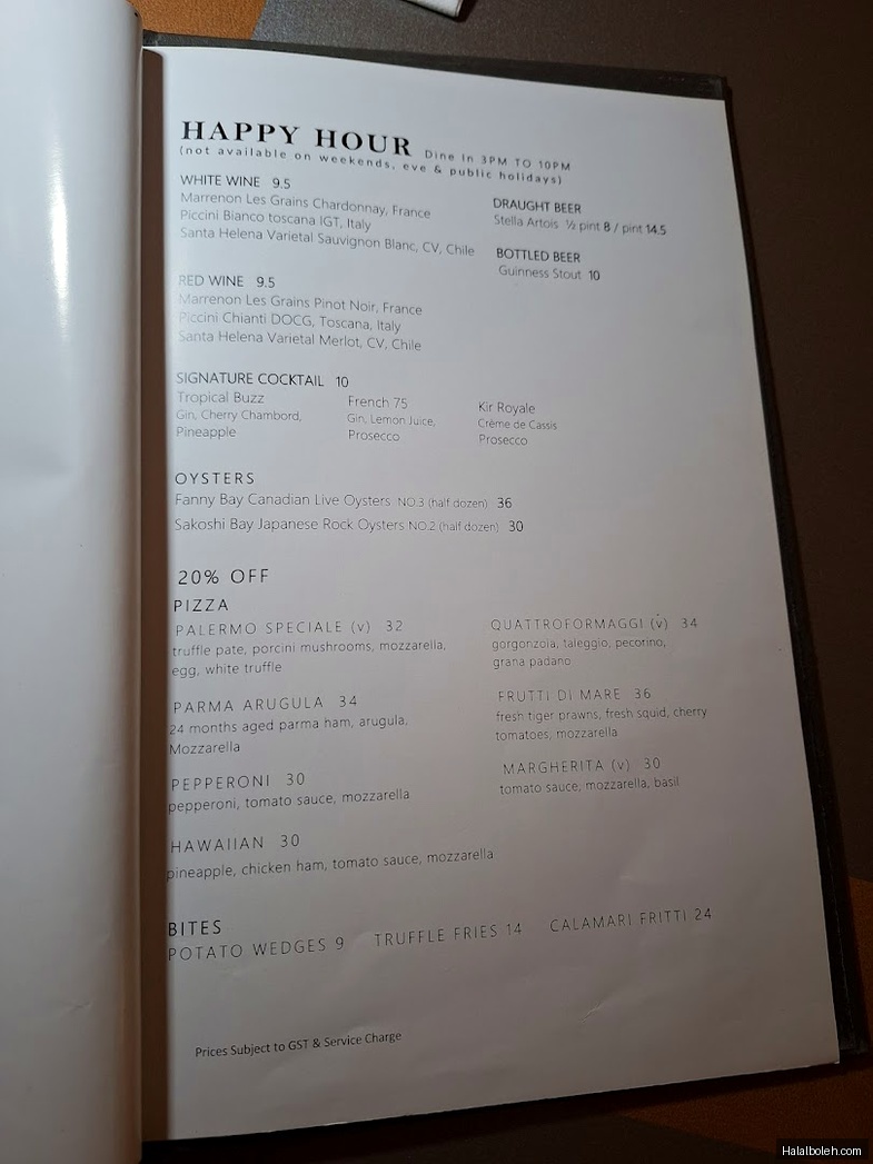 Haji M Abdul Rajak Stall - menu