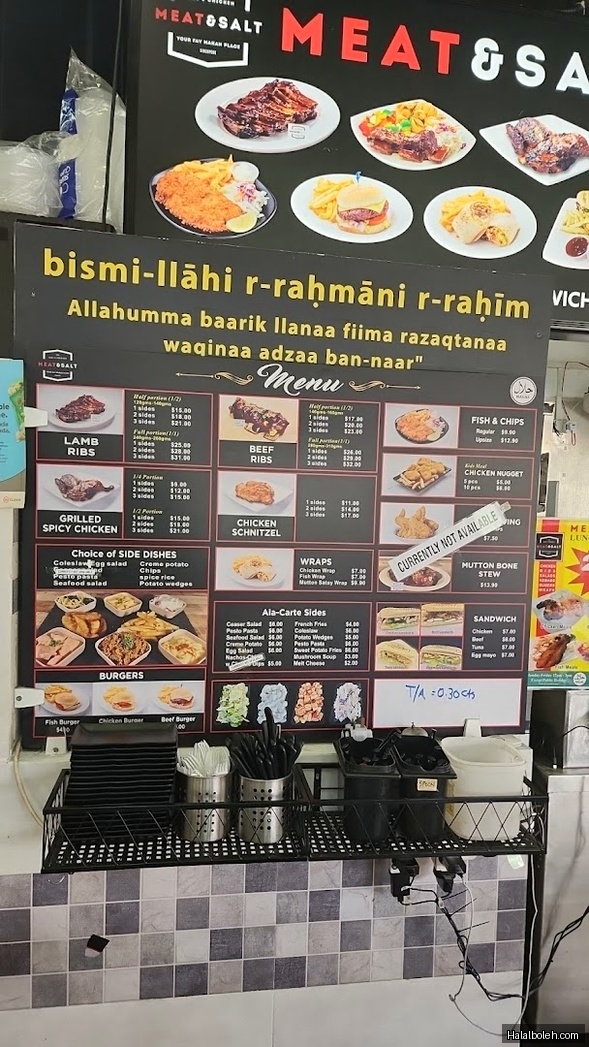 Meat & Salt at East Coast Lagoon Food Village - Menu