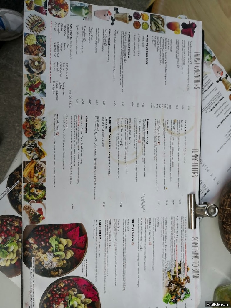 Limaa at 390 Victoria Street - Menu