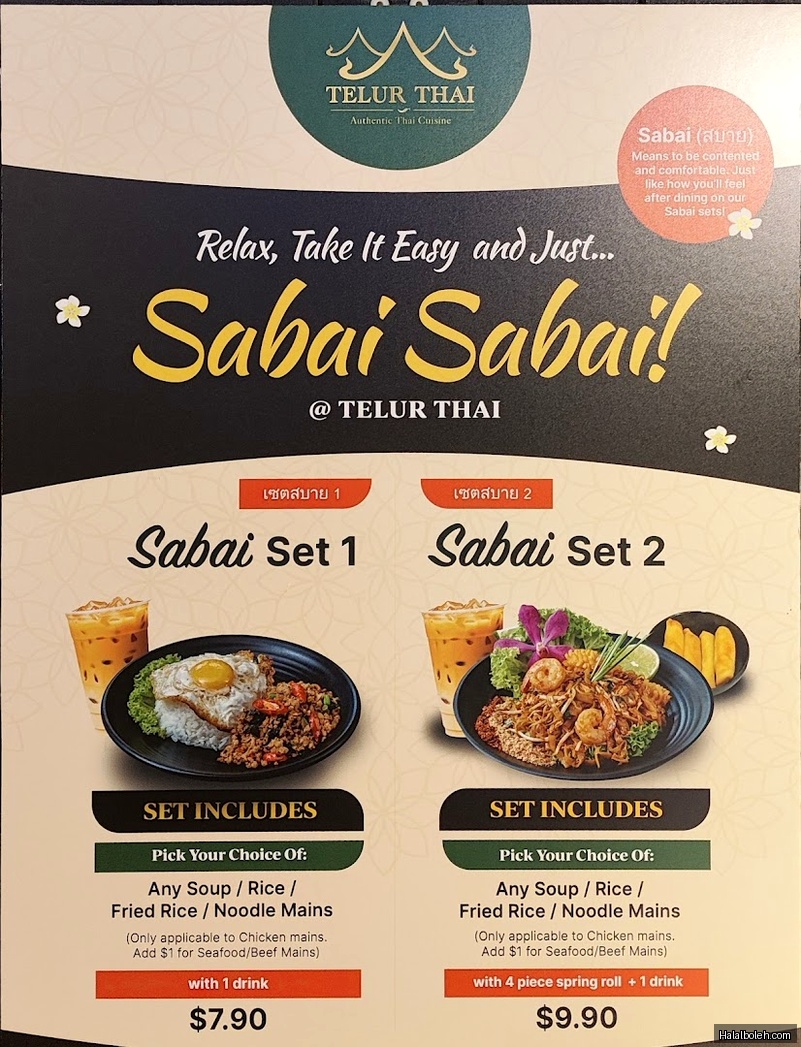 Telur Thai - menu