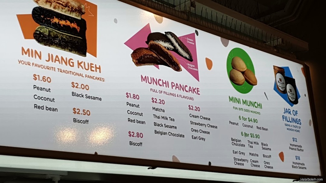 Munchi Pancakes - menu