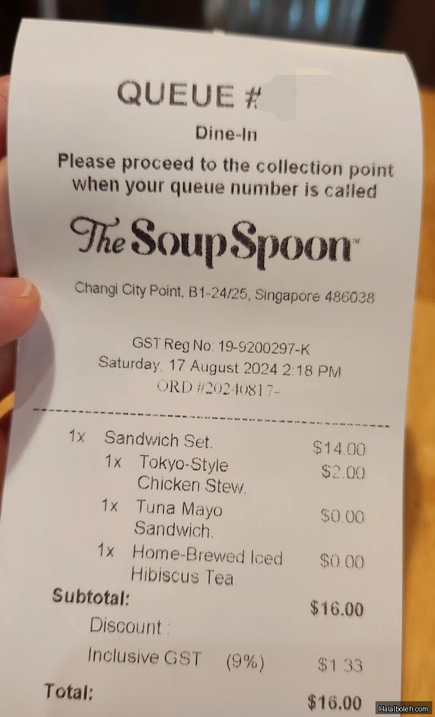 The Soup Spoon - menu