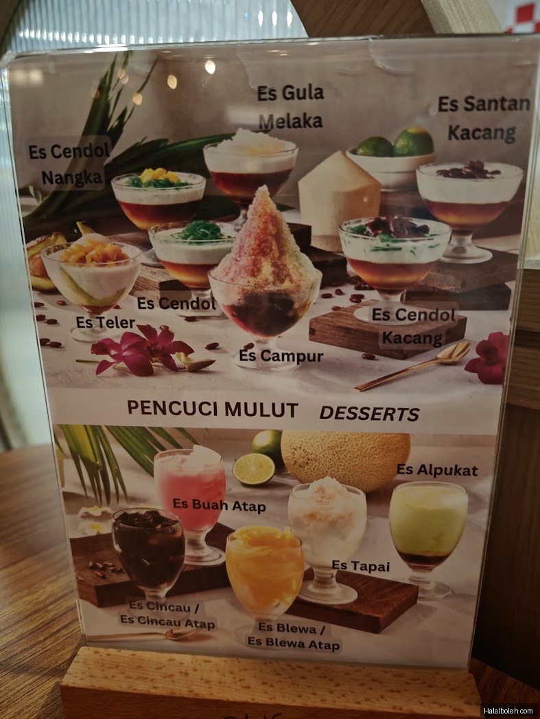 Tambuah Mas - menu