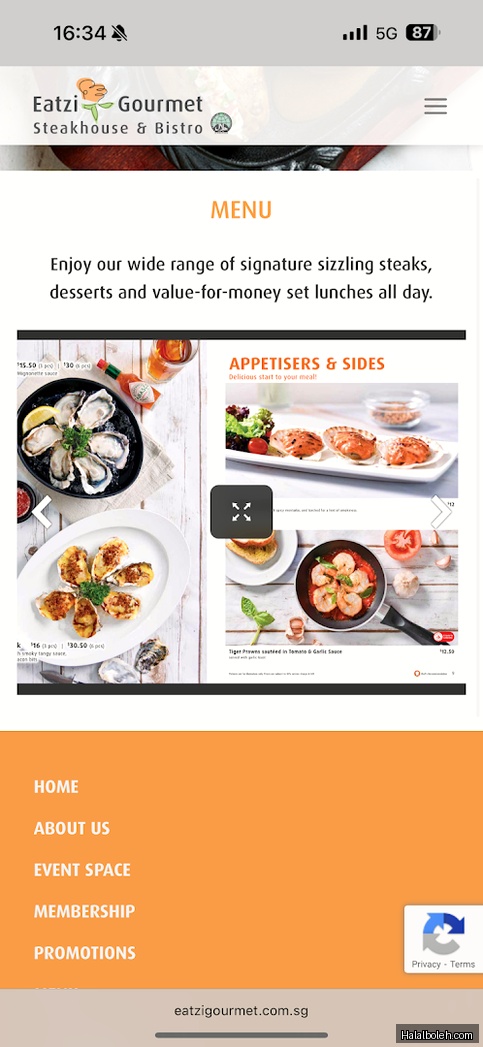 Eatzi Gourmet Restaurant - menu