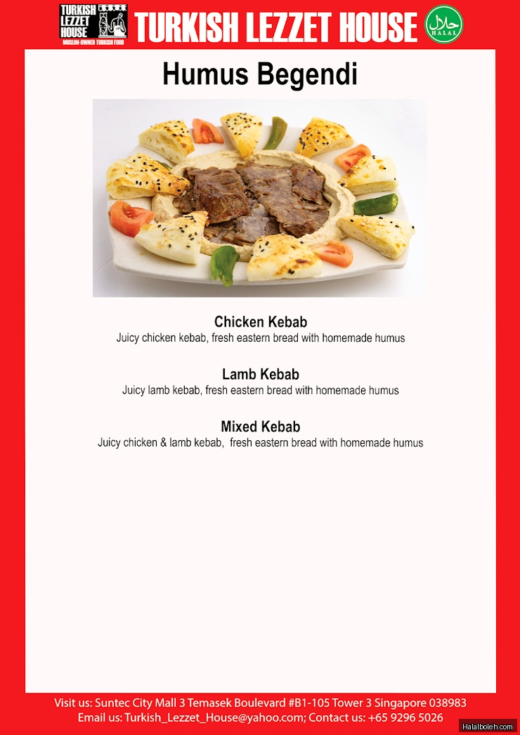 Turkish Lezzet House - menu